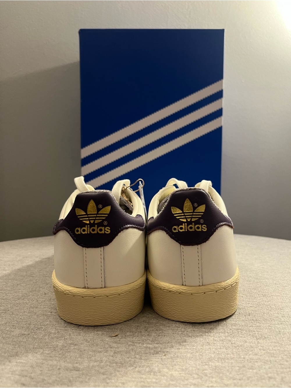 Adidas Jabbar Half Shell OG White Violet Warm Vanilla Men's Shoe Size 12 JQ9595 - Picture 5 of 12